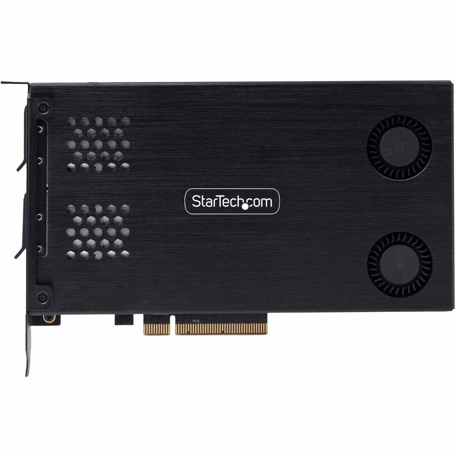 StarTech.com Dual-Bay M.2 NVMe SSD to PCIe x8 Removable Mobile Rack; Bifurcation Required; Tool-less Installation, PCIe Hot-Swap Drive Bay 2M2-REMOVABLE-PCIE