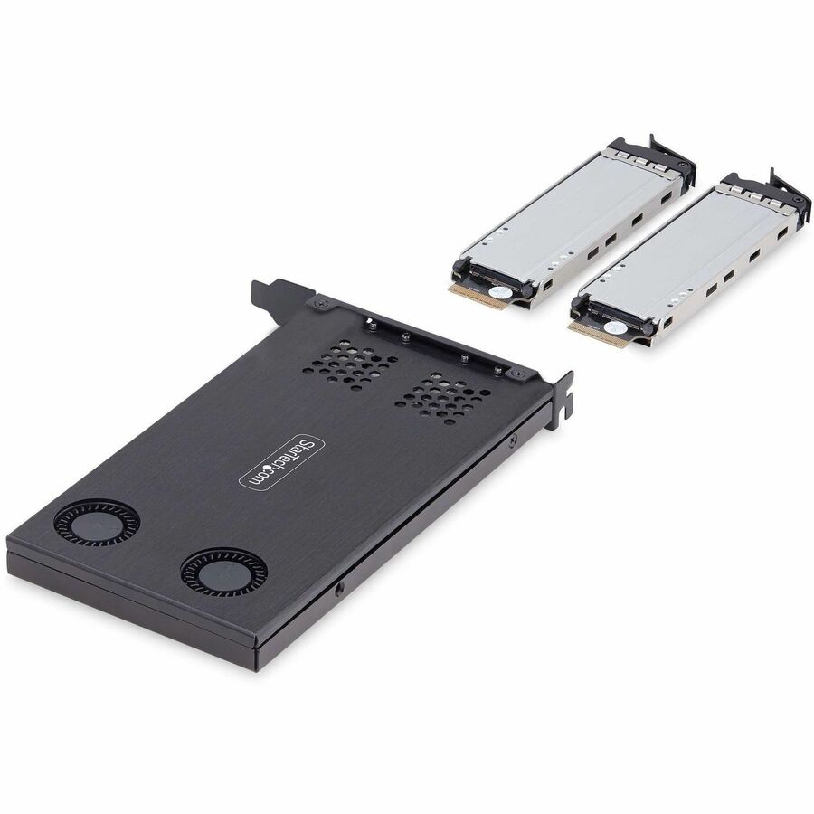 StarTech.com Dual-Bay M.2 NVMe SSD to PCIe x8 Removable Mobile Rack; Bifurcation Required; Tool-less Installation, PCIe Hot-Swap Drive Bay 2M2-REMOVABLE-PCIE