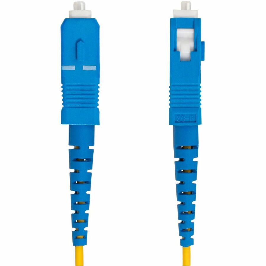 StarTech.com 5m (16.4ft) LC to SC (UPC) OS2 Single Mode Simplex Fiber Optic Cable, 9/125, 40G/100G, Low Insertion Loss, LSZH Jumper Cord SPSMLCSC-OS2-5M