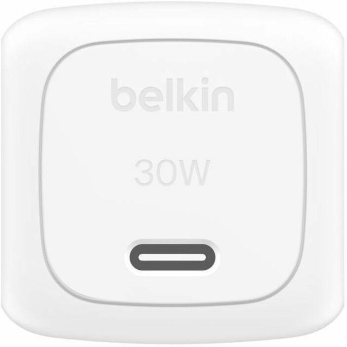 Belkin 30W Portable USB-C Wall Charger - 1xUSB-C (30W) - Fast Charge - Power Adapter - White WCA008DQWH