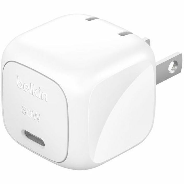 Belkin 30W Portable USB-C Wall Charger - 1xUSB-C (30W) - Fast Charge - Power Adapter - White WCA008DQWH