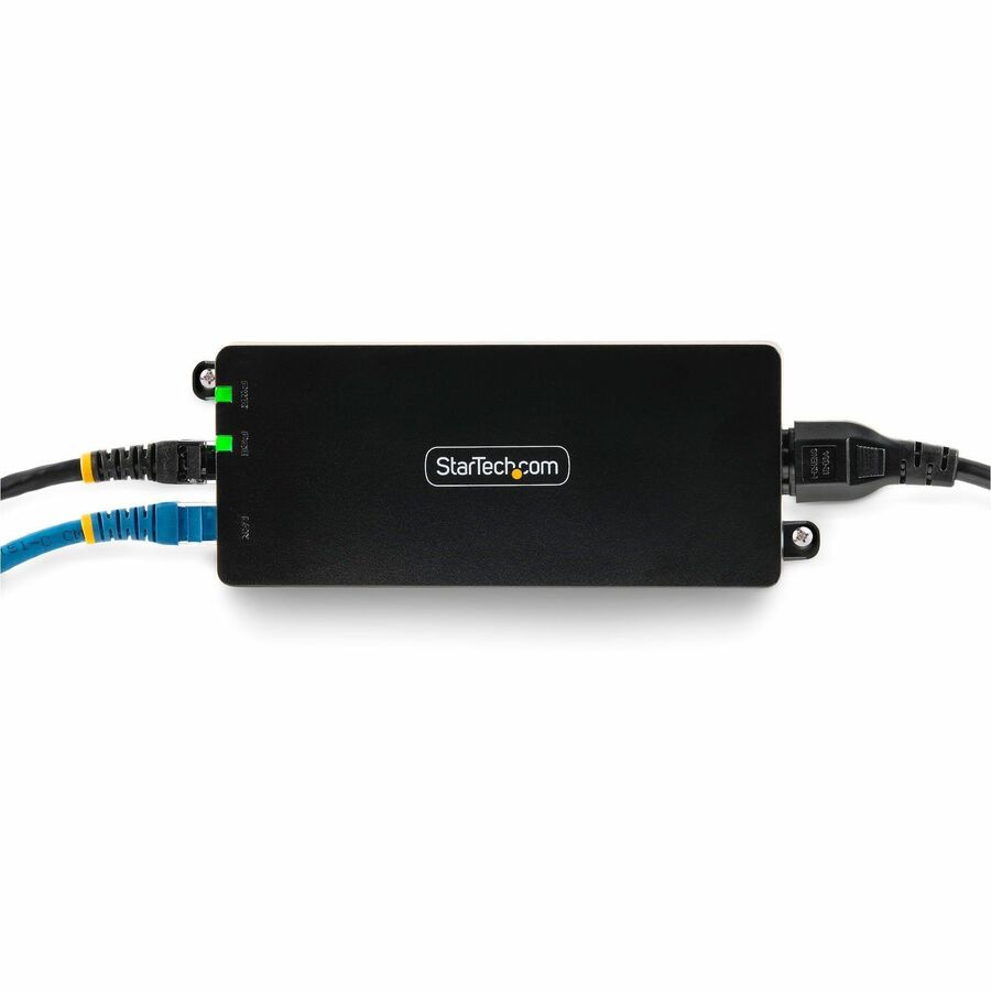 StarTech.com 1-Port 10Gbps Gigabit PoE++ Injector, 90W, 2.5/5/10G Ethernet/10/100/1000M, PoE++ (802.3af/at/bt), Wall Mountable, Unmanaged AF41XC-POE-INJECTOR