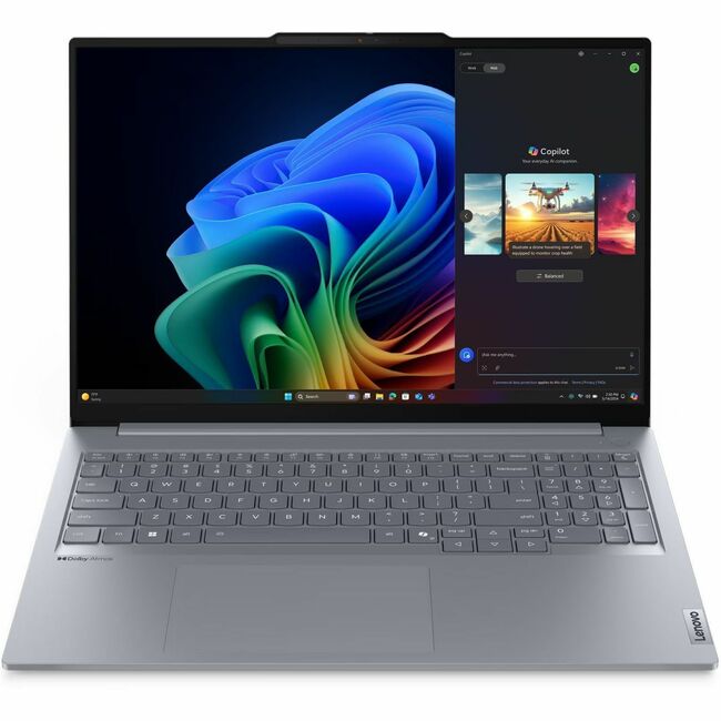 Lenovo ThinkBook 16 G7 QOY 21NH000KCA 16" Copilot+ PC Notebook - WUXGA - Qualcomm Snapdragon X1P-42-100 - 16 GB - 512 GB SSD - French, English Keyboard - Luna Gray 21NH000KCA