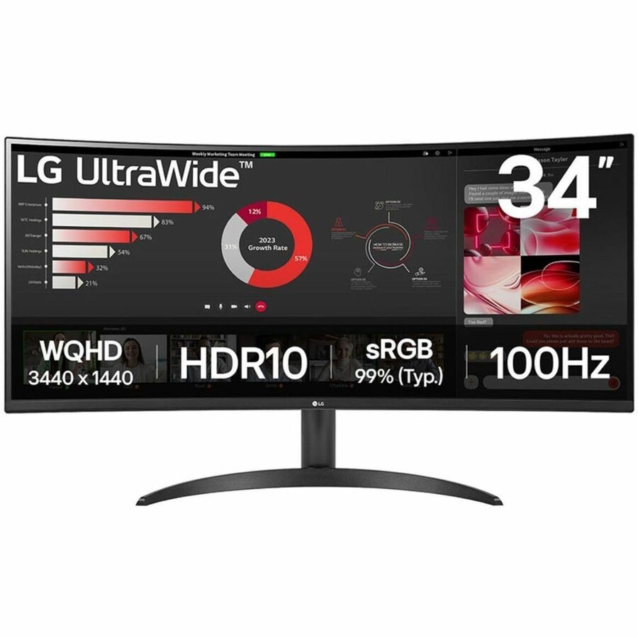 LG Ultrawide 34WR50QK-B 34" Class UWQHD LED Monitor - 21:9 34WR50QK-B