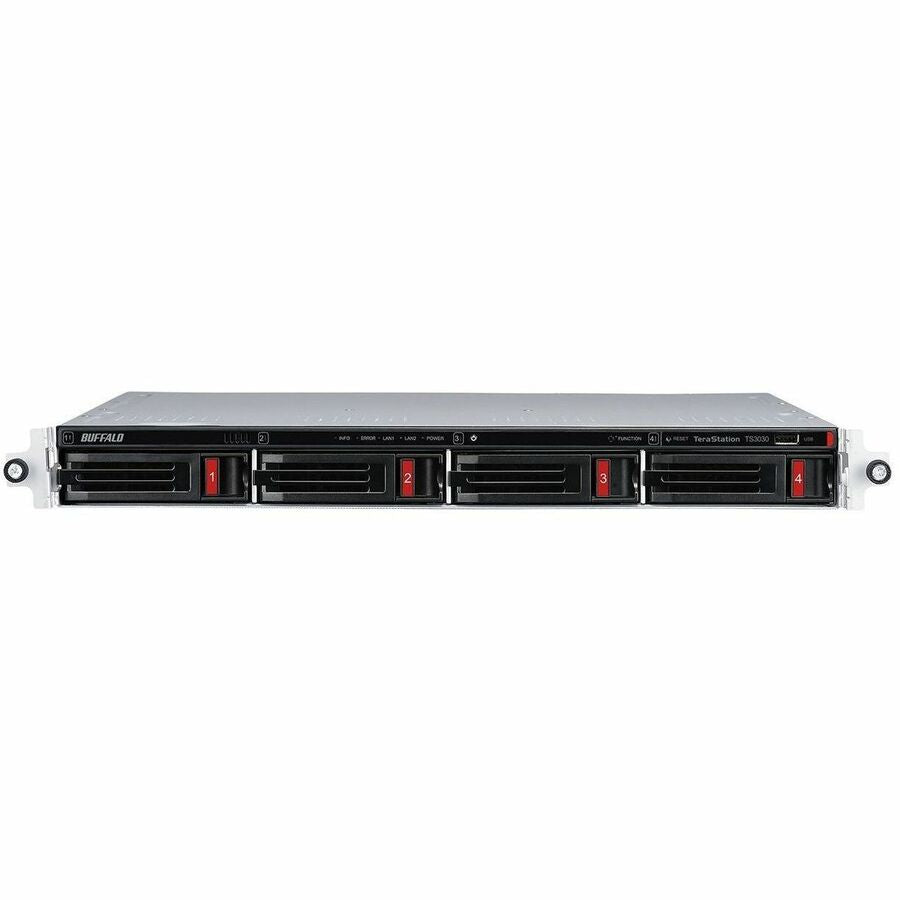 BUFFALO TeraStation 3430RN Partially-populated 2-Bay Rackmount NAS 8TB (2x4TB) HDD Included 2.5GBE iSCSI TAA Compliant TS3430RN0802