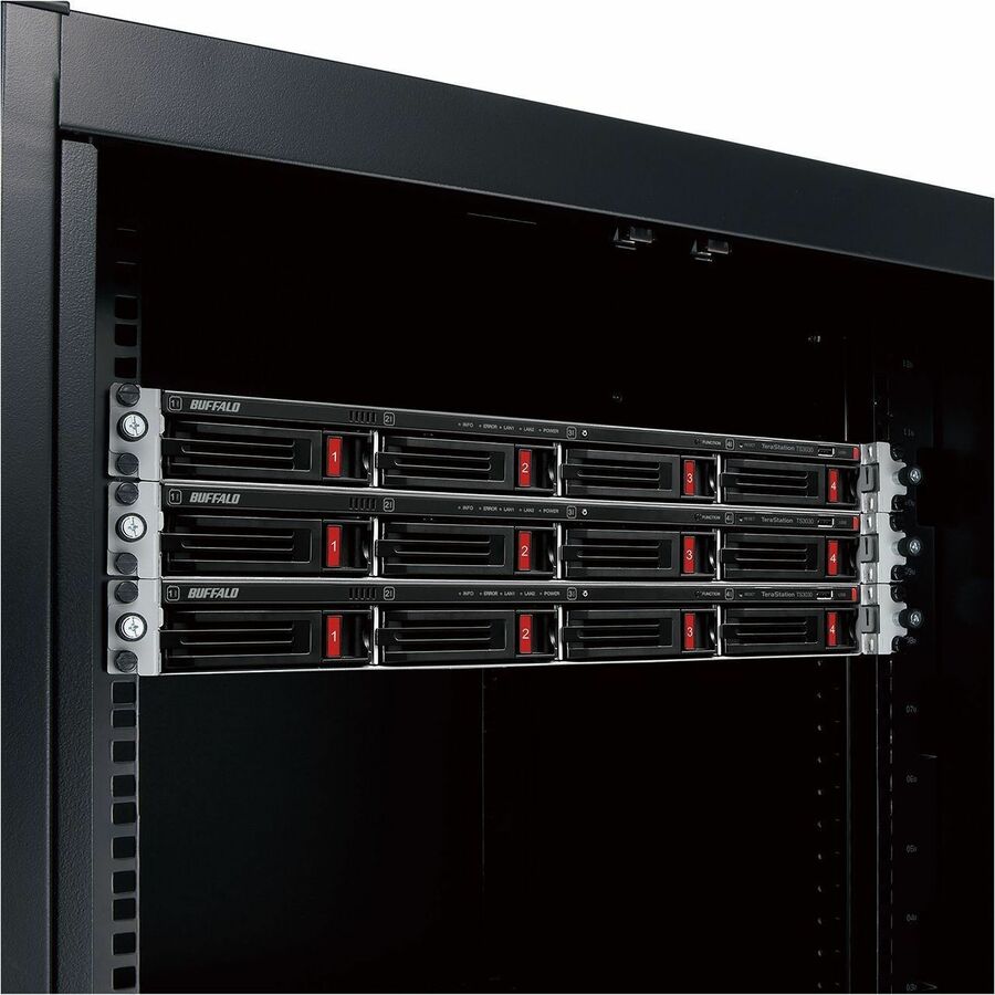 BUFFALO TeraStation 3430RN Partially-populated 2-Bay Rackmount NAS 8TB (2x4TB) HDD Included 2.5GBE iSCSI TAA Compliant TS3430RN0802