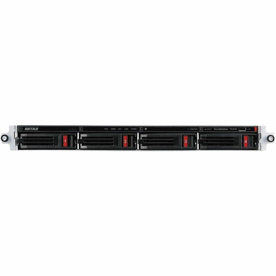 BUFFALO TeraStation 3430RN Partially-populated 2-Bay Rackmount NAS 8TB (2x4TB) HDD Included 2.5GBE iSCSI TAA Compliant TS3430RN0802