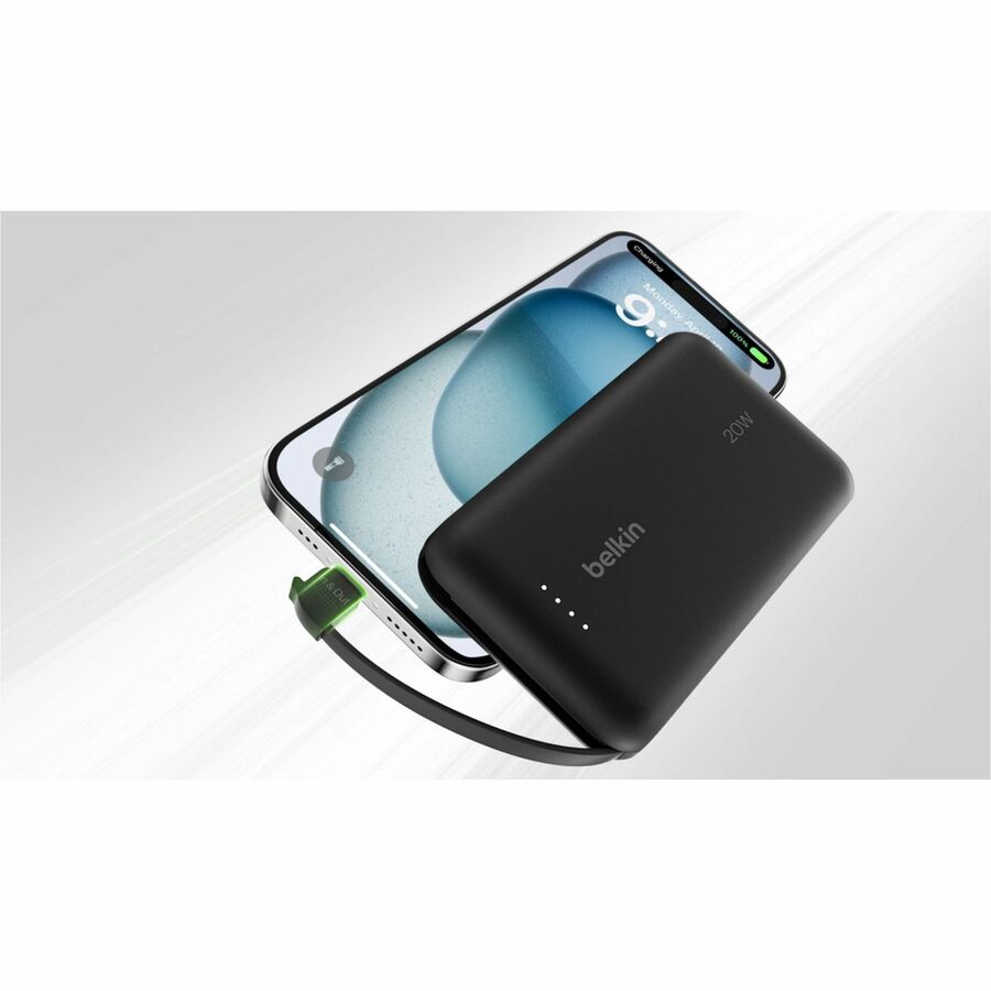 Belkin BoostCharge Power Bank 10K With Integrated Cable BPB021fqBK