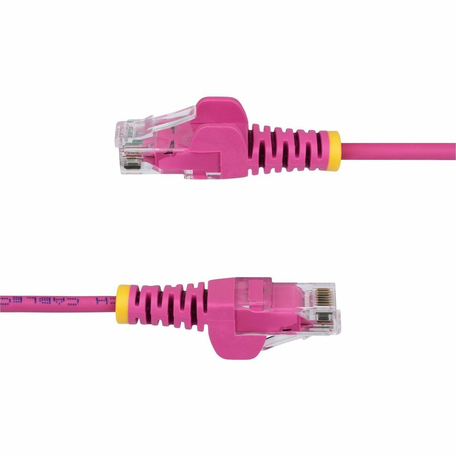 StarTech.com 10ft Pink Slim CAT6 Ethernet Cable, Slim Snagless RJ45, UTP, LSZH, 28AWG Bare Copper, Slim Network Patch Cord, Fluke Tested N6PAT10PKS