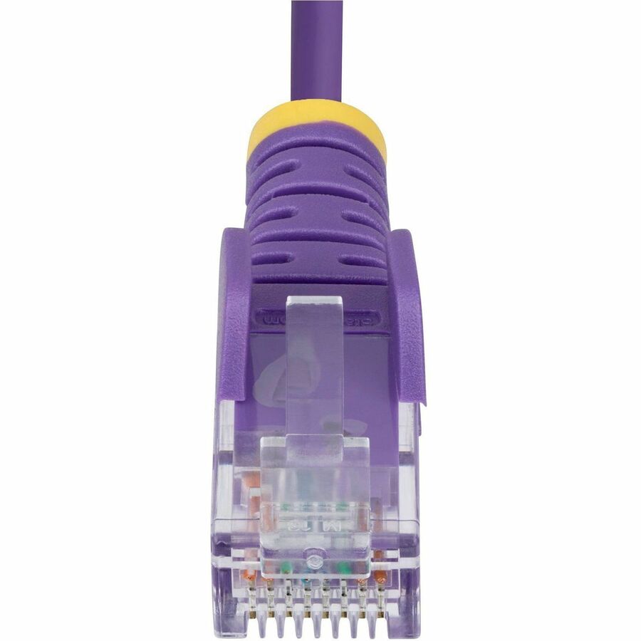 StarTech.com 5ft Purple Slim CAT6 Ethernet Cable, Slim Snagless RJ45, UTP, LSZH, 28AWG Bare Copper, Slim Network Patch Cord, Fluke Tested N6PAT5PLS