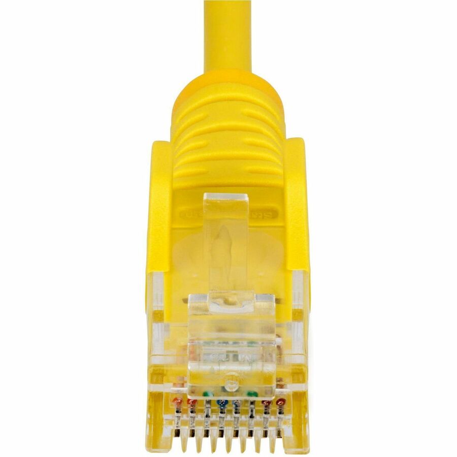 StarTech.com 1ft Yellow Slim CAT6 Ethernet Cable, Slim Snagless RJ45, UTP, LSZH, 28AWG Bare Copper, Slim Network Patch Cord, Fluke Tested N6PAT1YLS