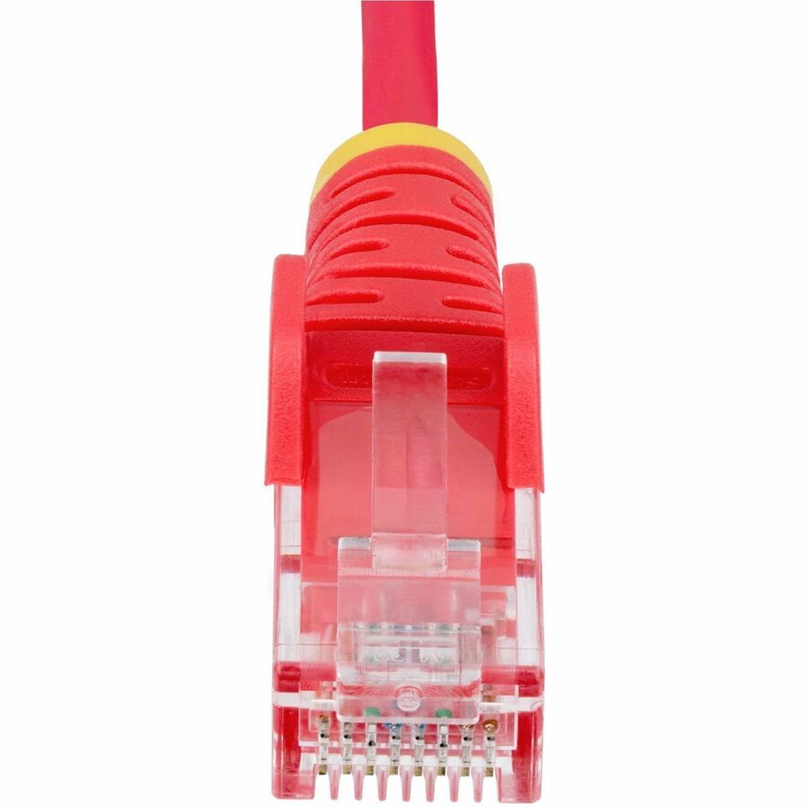 StarTech.com 1ft Red Slim CAT6 Ethernet Cable, Slim Snagless RJ45, UTP, LSZH, 28AWG Bare Copper, Slim Network Patch Cord, Fluke Tested N6PAT1RDS