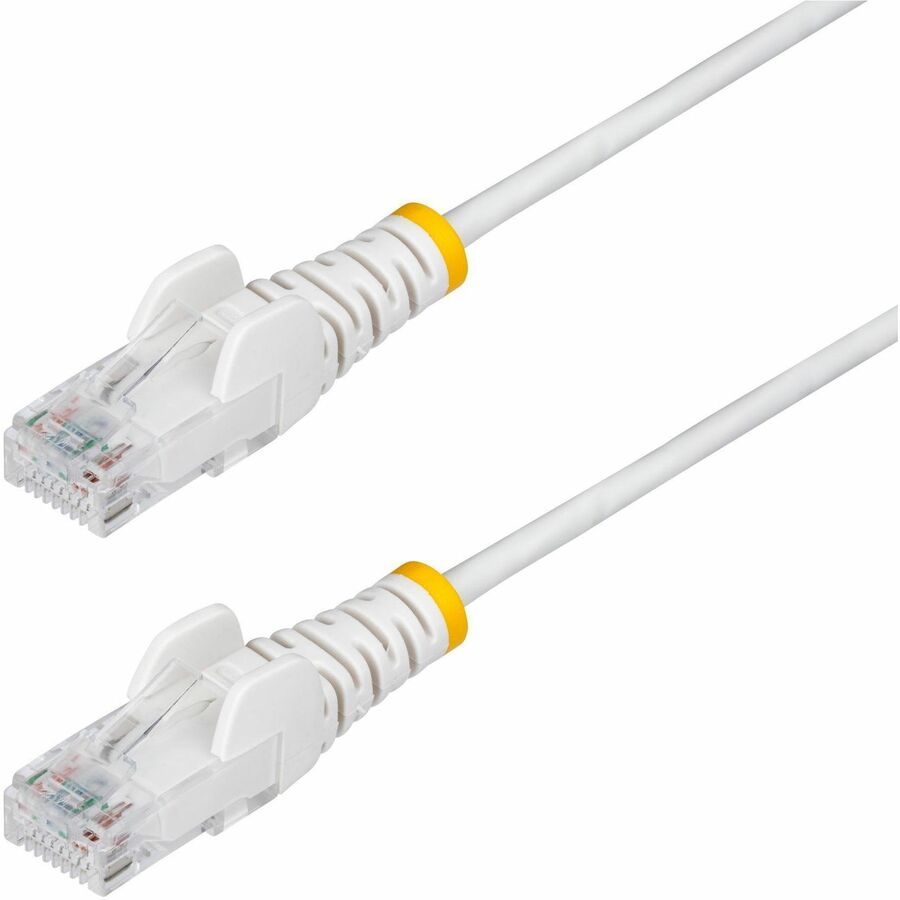 StarTech.com 10ft White Slim CAT6 Ethernet Cable, Slim Snagless RJ45, UTP, LSZH, 28AWG Bare Copper, Slim Network Patch Cord, Fluke Tested N6PAT10WHS