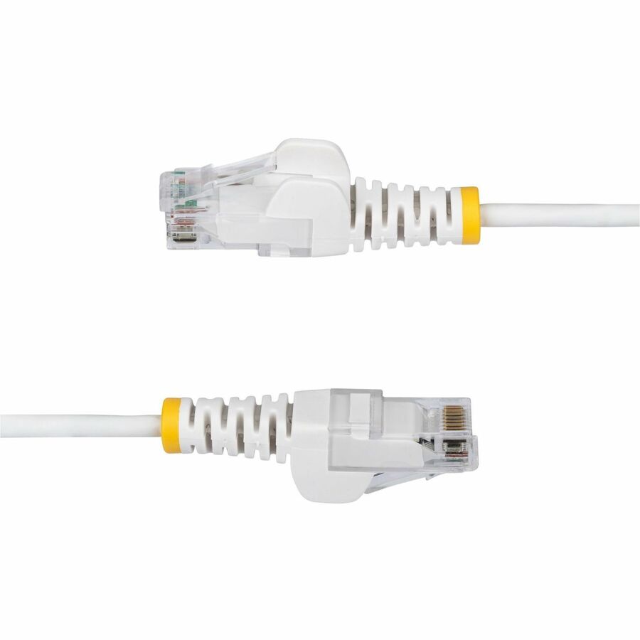 StarTech.com 10ft White Slim CAT6 Ethernet Cable, Slim Snagless RJ45, UTP, LSZH, 28AWG Bare Copper, Slim Network Patch Cord, Fluke Tested N6PAT10WHS