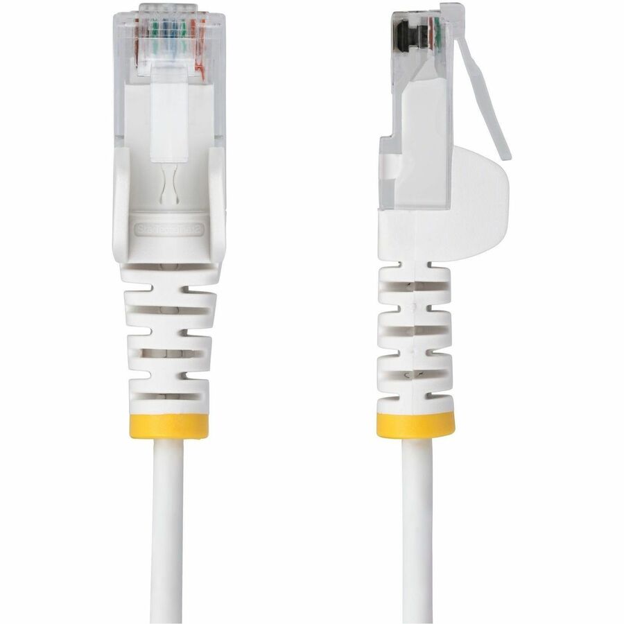 StarTech.com 10ft White Slim CAT6 Ethernet Cable, Slim Snagless RJ45, UTP, LSZH, 28AWG Bare Copper, Slim Network Patch Cord, Fluke Tested N6PAT10WHS