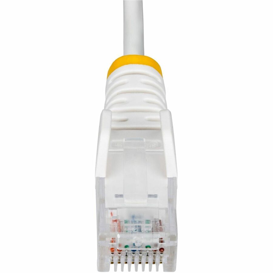 StarTech.com 10ft White Slim CAT6 Ethernet Cable, Slim Snagless RJ45, UTP, LSZH, 28AWG Bare Copper, Slim Network Patch Cord, Fluke Tested N6PAT10WHS