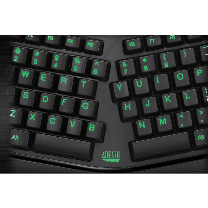 Adesso AKB-150EB-FR Color Illuminated Ergonomic Keyboard AKB-150EB-FR