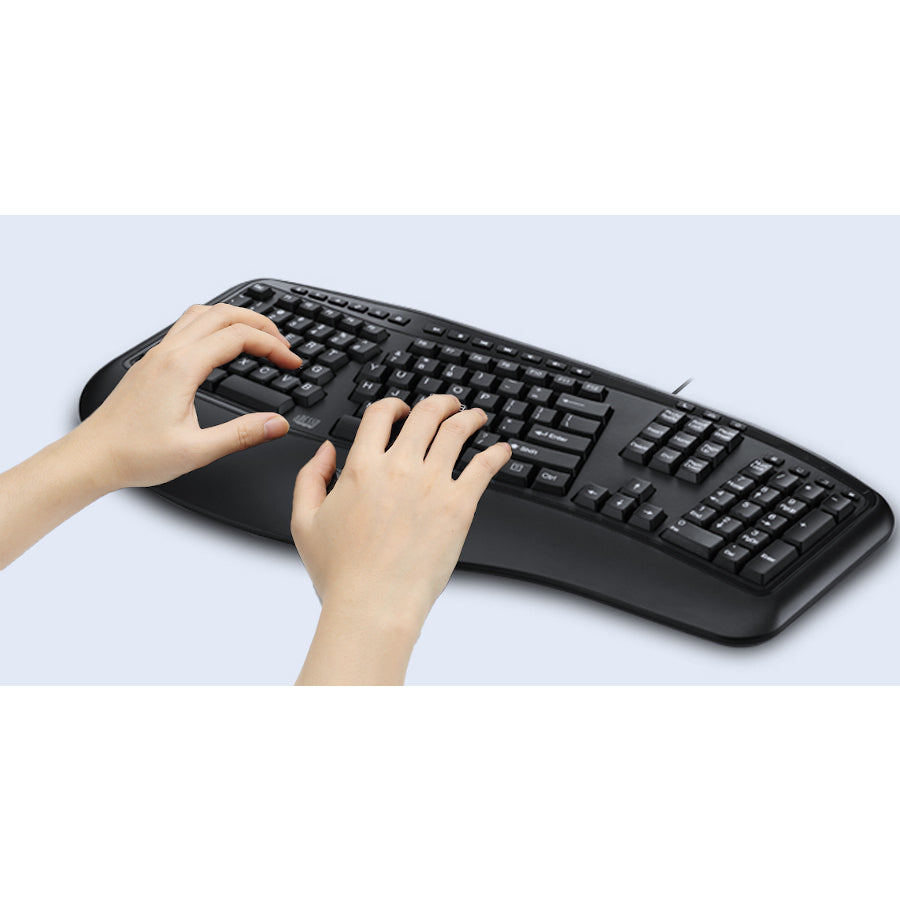 Adesso AKB-150EB-FR Color Illuminated Ergonomic Keyboard AKB-150EB-FR