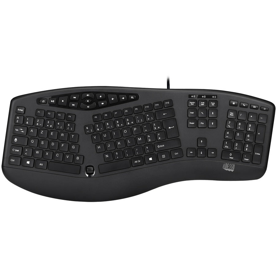 Adesso TruForm Media 160 USB Ergonomic Desktop Keyboard AKB-160UB-FR