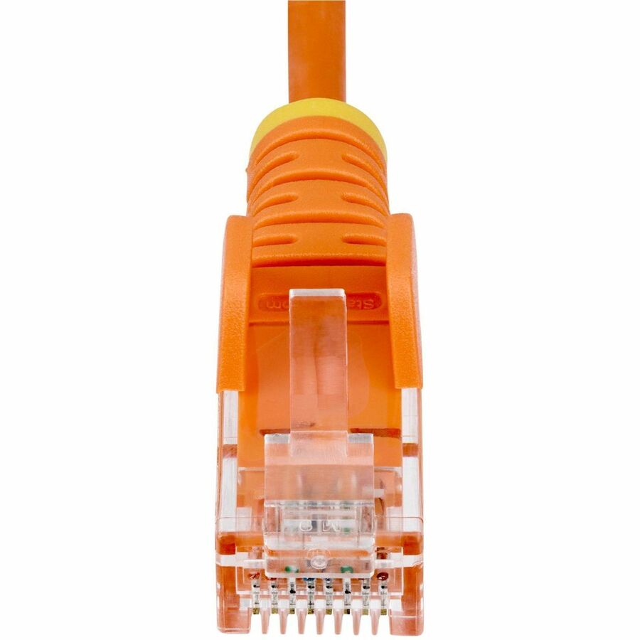 StarTech.com 25ft Orange Slim CAT6 Ethernet Cable, Slim Snagless RJ45, UTP, LSZH, 28AWG Bare Copper, Slim Network Patch Cord, Fluke Tested N6PAT25ORS