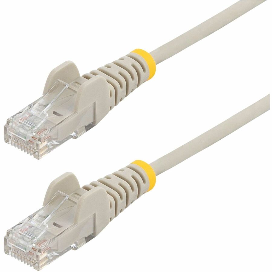 StarTech.com 50ft Gray Slim CAT6 Ethernet Cable, Slim Snagless RJ45, UTP, LSZH, 28AWG Bare Copper, Slim Network Patch Cord, Fluke Tested N6PAT50GRS