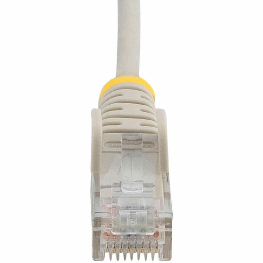 StarTech.com 50ft Gray Slim CAT6 Ethernet Cable, Slim Snagless RJ45, UTP, LSZH, 28AWG Bare Copper, Slim Network Patch Cord, Fluke Tested N6PAT50GRS