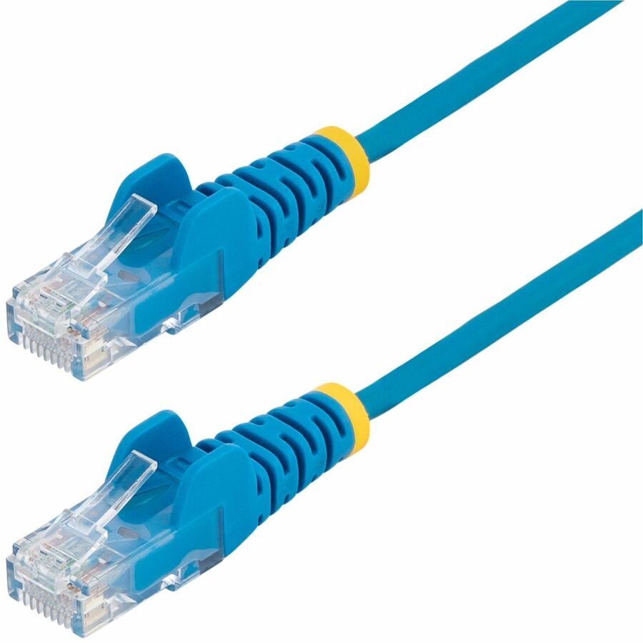 StarTech.com 25ft Blue Slim CAT6 Ethernet Cable, Slim Snagless RJ45, UTP, LSZH, 28AWG Bare Copper, Slim Network Patch Cord, Fluke Tested N6PAT25BLS