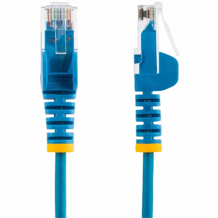 StarTech.com 25ft Blue Slim CAT6 Ethernet Cable, Slim Snagless RJ45, UTP, LSZH, 28AWG Bare Copper, Slim Network Patch Cord, Fluke Tested N6PAT25BLS