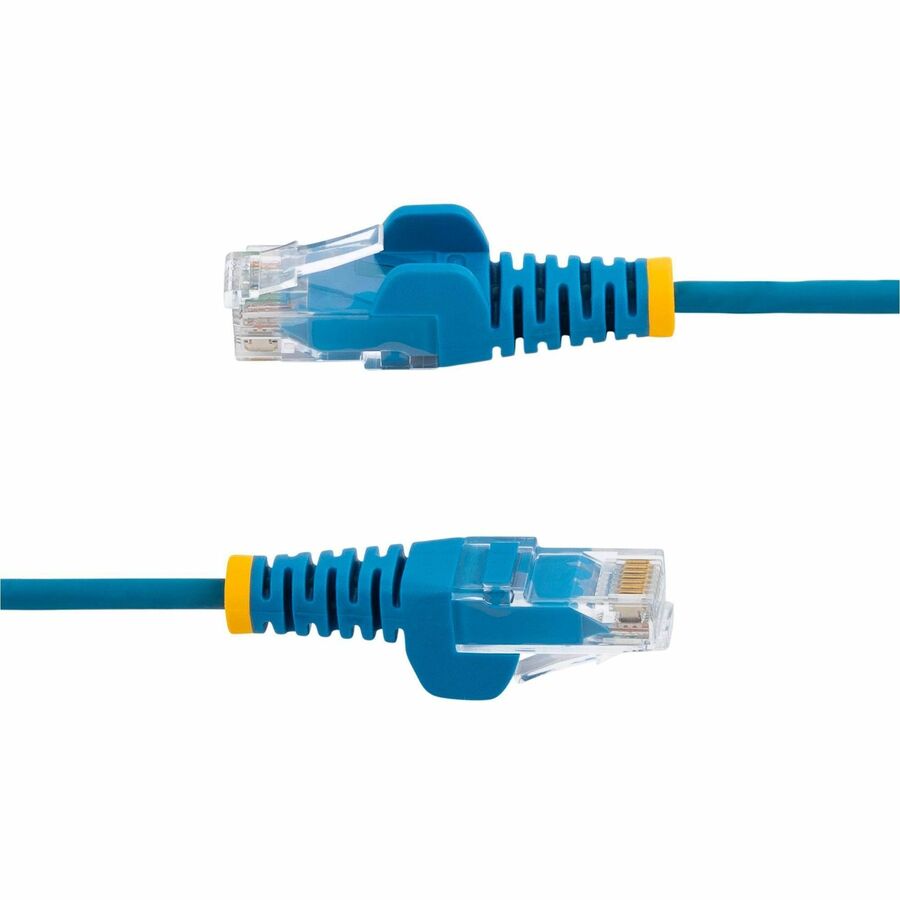 StarTech.com 25ft Blue Slim CAT6 Ethernet Cable, Slim Snagless RJ45, UTP, LSZH, 28AWG Bare Copper, Slim Network Patch Cord, Fluke Tested N6PAT25BLS