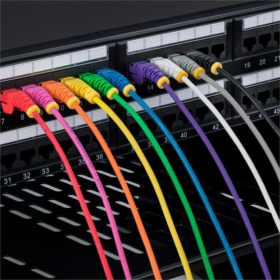 StarTech.com 50ft Black Slim CAT6 Ethernet Cable, Slim Snagless RJ45, UTP, LSZH, 28AWG Bare Copper, Slim Network Patch Cord, Fluke Tested N6PAT50BLKS