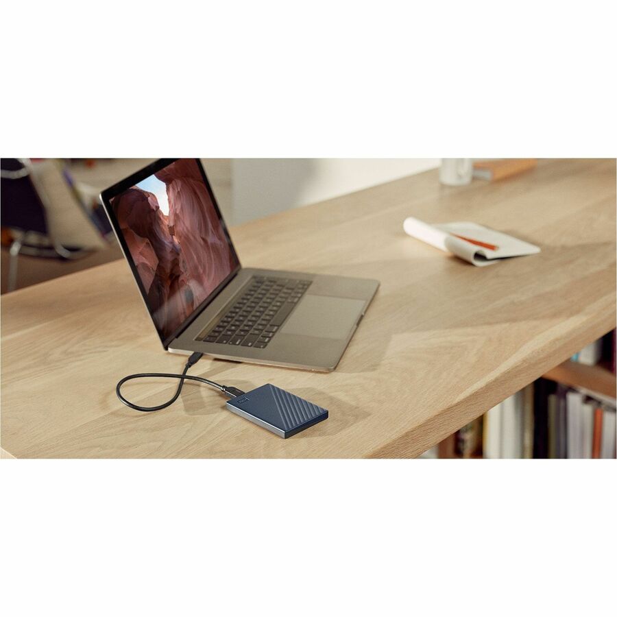 WD My Passport for Mac WDBK6C0060BBL-WESN 6 TB Portable Hard Drive - External - Blue WDBK6C0060BBL-WESN