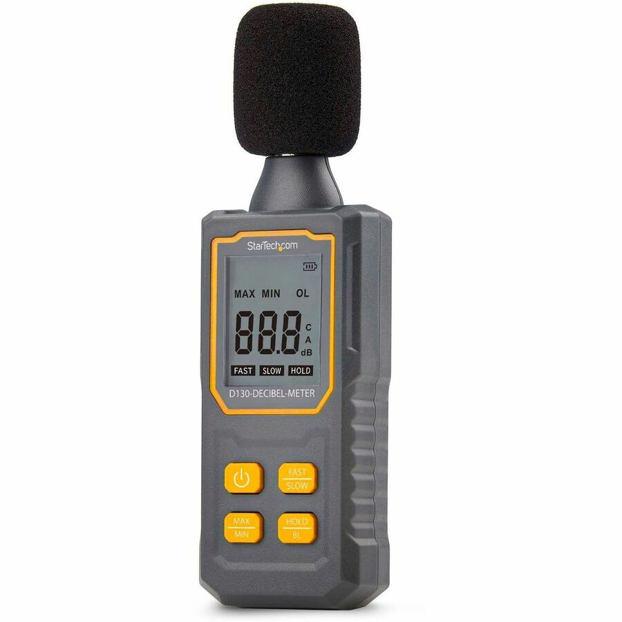 StarTech.com Handheld Digital Sound Meter w/Large LCD, Noise/Decibel Level Reader for Server Rooms/Offices, Audio Monitor, 30-130dBA Range D130-DECIBEL-METER