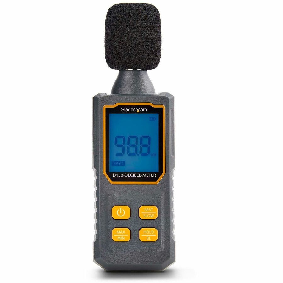 StarTech.com Handheld Digital Sound Meter w/Large LCD, Noise/Decibel Level Reader for Server Rooms/Offices, Audio Monitor, 30-130dBA Range D130-DECIBEL-METER