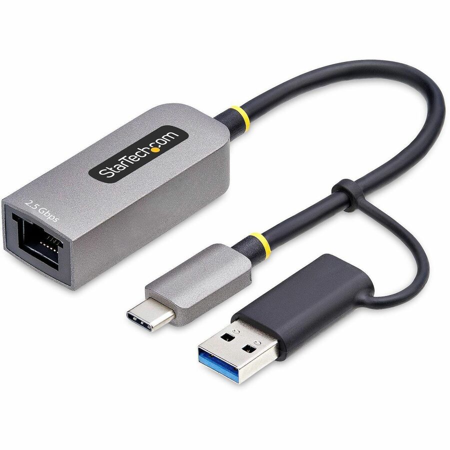 StarTech.com 2.5GbE USB-C to Ethernet Adapter with USB-A Converter, NBASE-T NIC, USB 3.0 Type-C 2.5/1G Multi Speed Network, USB 3.1 RJ45 U2GA-USB-C-ETHERNET