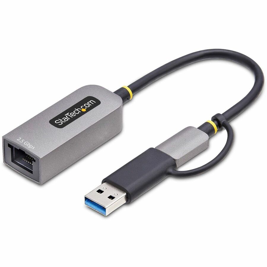 StarTech.com 2.5GbE USB-C to Ethernet Adapter with USB-A Converter, NBASE-T NIC, USB 3.0 Type-C 2.5/1G Multi Speed Network, USB 3.1 RJ45 U2GA-USB-C-ETHERNET