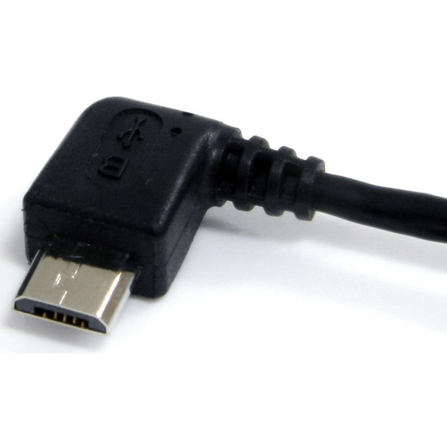 StarTech.com 3 ft Micro USB Cable - A to Left Angle Micro B UUSBHAUB3LA