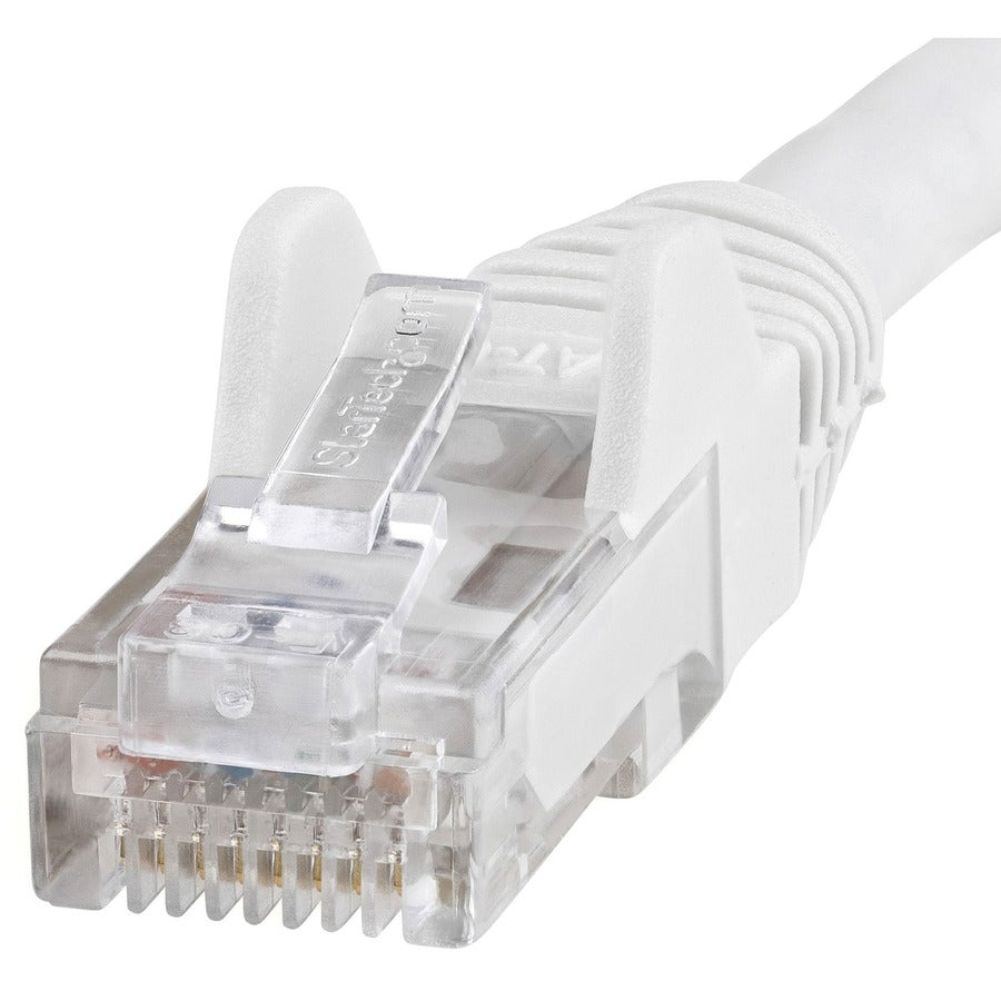 StarTech.com Câble Ethernet CAT6 de 30 m - Gigabit sans accroc blanc - Cordon de brassage PoE UTP 650 MHz catégorie 6 100 W Câblage certifié UL/TIA N6PATCH100WH