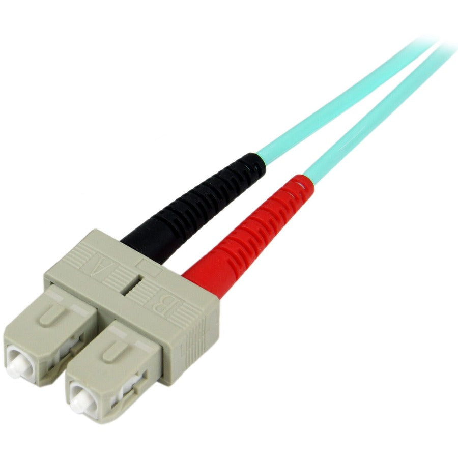 StarTech.com 5m Fiber Optic Cable - 10 Gb Aqua - Multimode Duplex 50/125 - LSZH - LC/SC - OM3 - LC to SC Fiber Patch Cable A50FBLCSC5