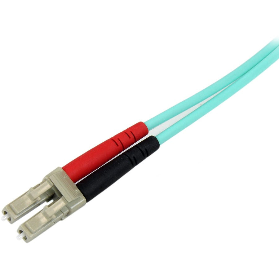 StarTech.com 5m Fiber Optic Cable - 10 Gb Aqua - Multimode Duplex 50/125 - LSZH - LC/SC - OM3 - LC to SC Fiber Patch Cable A50FBLCSC5