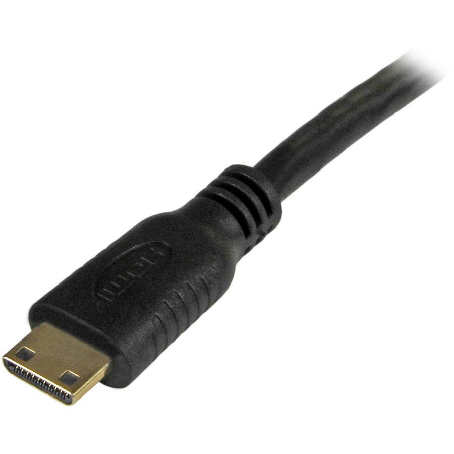 StarTech.com 6ft Mini HDMI to HDMI Cable with Ethernet, 4K 30Hz High Speed Mini HDMI 1.4 (Type-C) Device to HDMI Adapter Cable/Cord, M/M HDMIACMM6