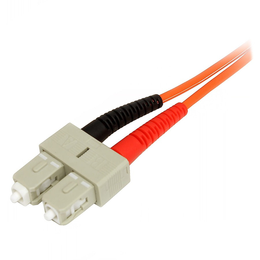 StarTech.com Câble fibre optique 2 m - Duplex multimode 50/125 - LSZH - LC/SC - OM2 - Câble de brassage fibre LC vers SC 50FIBLCSC2