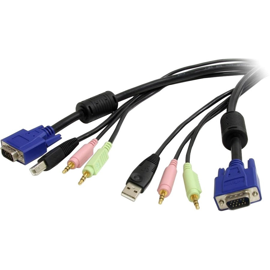 StarTech.com 10 ft 4-in-1 USB VGA KVM Cable with Audio and Microphone USBVGA4N1A10