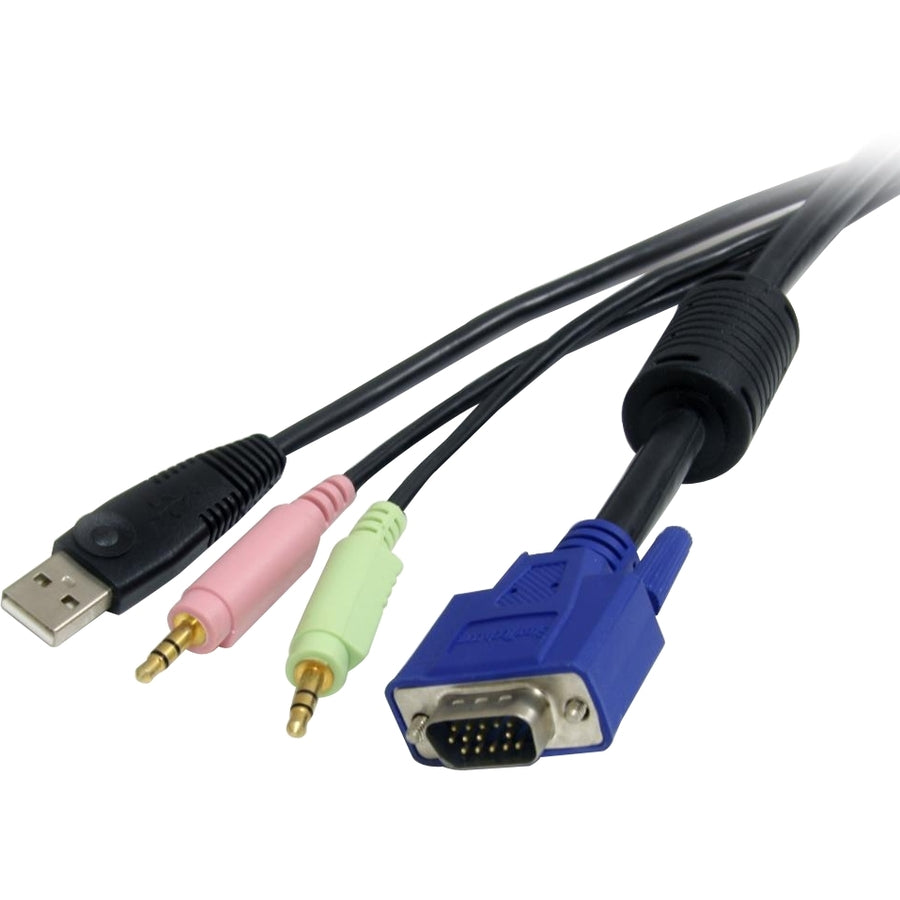 StarTech.com 10 ft 4-in-1 USB VGA KVM Cable with Audio and Microphone USBVGA4N1A10