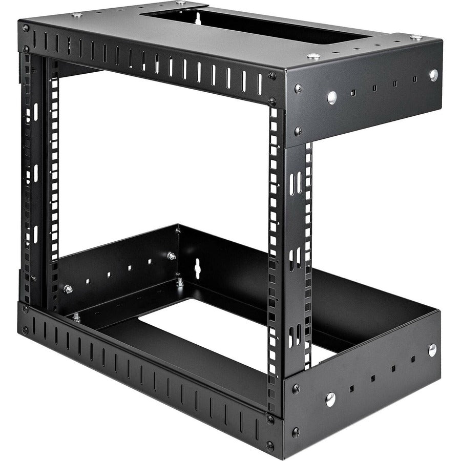 StarTech.com Rack réseau mural 8U 19" - Profondeur réglable 12-20" Cadre ouvert pour salle de serveurs/AV/données/équipement informatique avec écrous cage RK812WALLOA