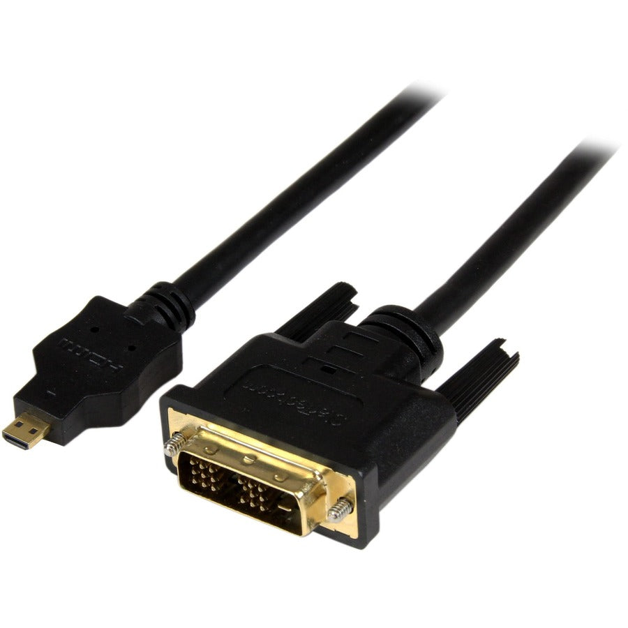 StarTech.com Câble micro HDMI vers DVI de 2 m, câble adaptateur micro HDMI vers DVI, câble convertisseur micro HDMI Type-D vers DVI-D pour moniteur/écran HDDDVIMM2M