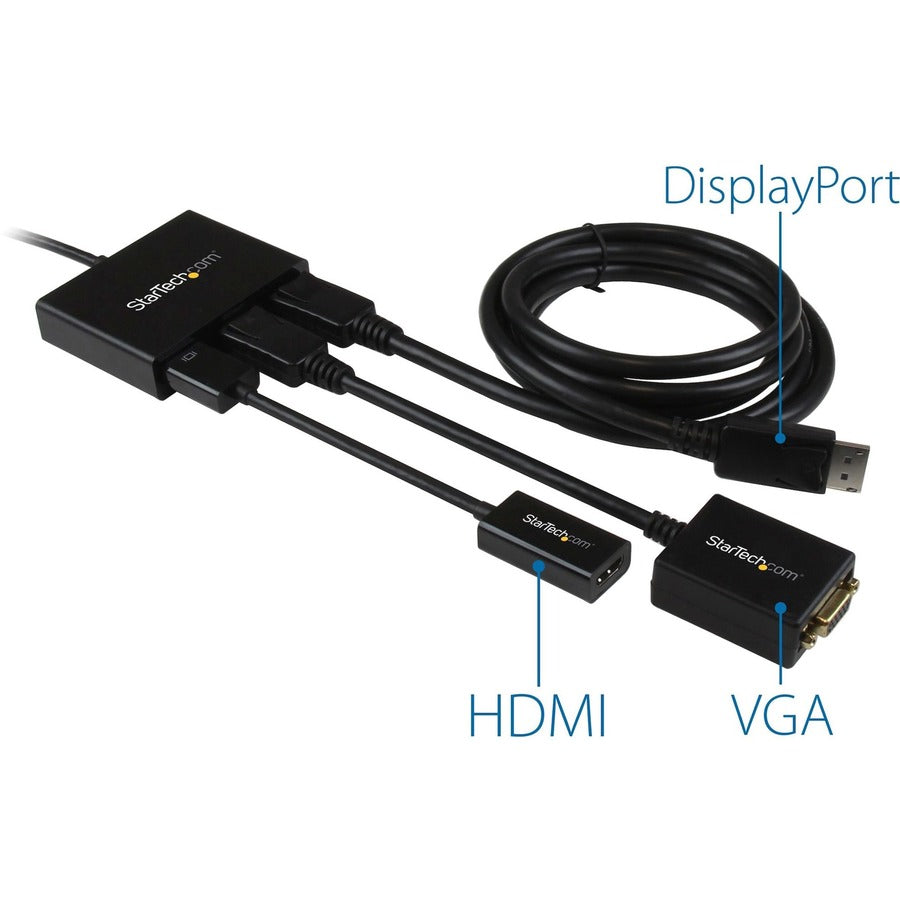 StarTech.com 3-Port Multi Monitor Adapter, DisplayPort 1.2 MST Hub, Dual 4K, 1x 1080p, Video Splitter for Extended Desktop Mode, Windows MSTDP123DP