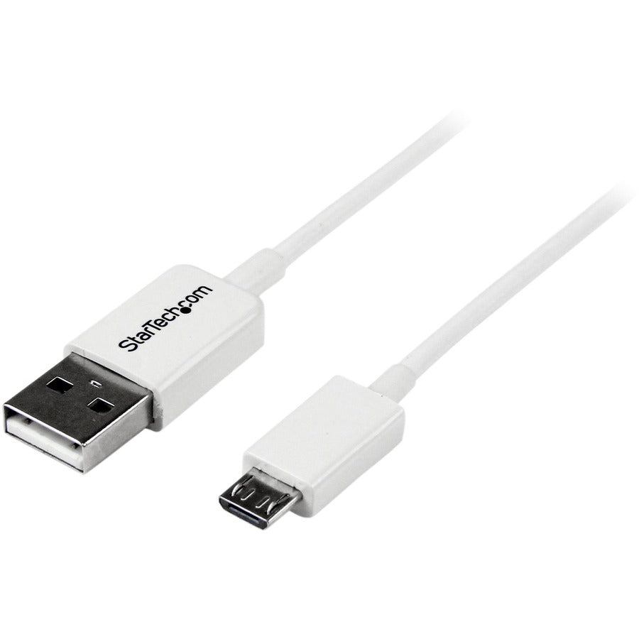 StarTech.com Câble micro USB blanc de 1 m - A vers Micro B USBPAUB1MW