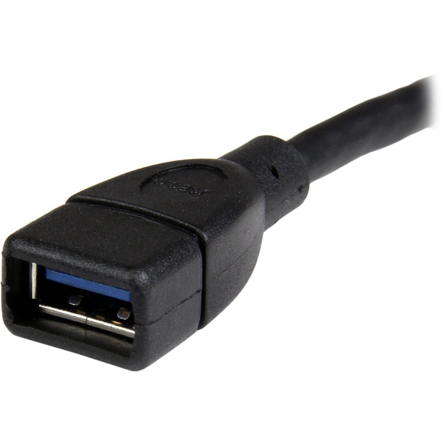 StarTech.com 6in Black USB 3.0 Extension Adapter Cable A to A - M/F USB3EXT6INBK