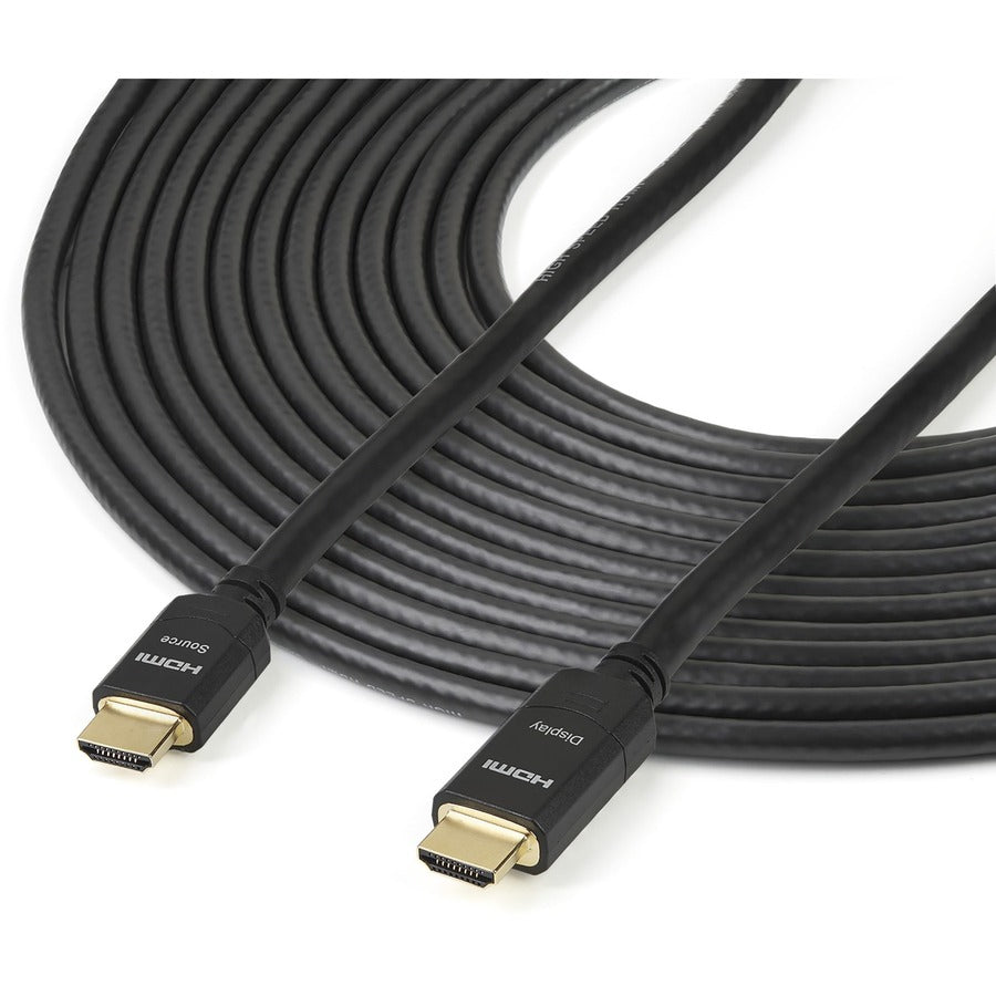 StarTech.com 66ft (20m) Active HDMI Cable, 4K 30Hz UHD High Speed HDMI 1.4 Cable with Ethernet, CL2 Rated HDMI Cord for In-Wall Install HDMM20MA