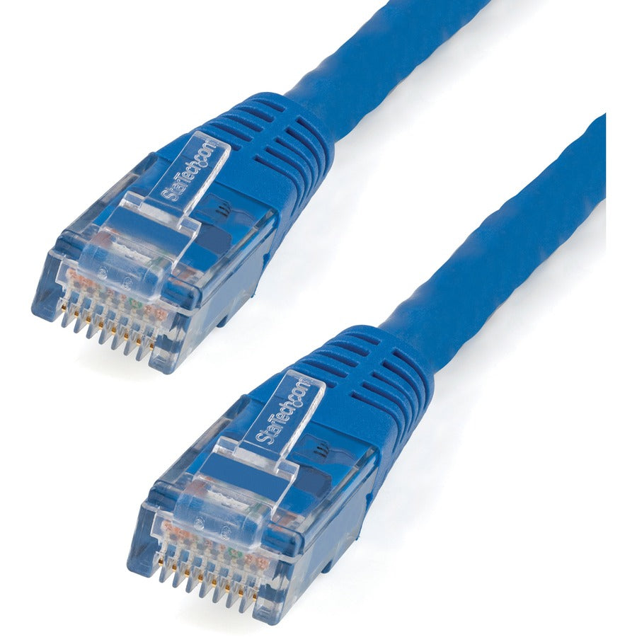 StarTech.com 8ft CAT6 Ethernet Cable - Blue Molded Gigabit - 100W PoE UTP 650MHz - Category 6 Patch Cord UL Certified Wiring/TIA C6PATCH8BL